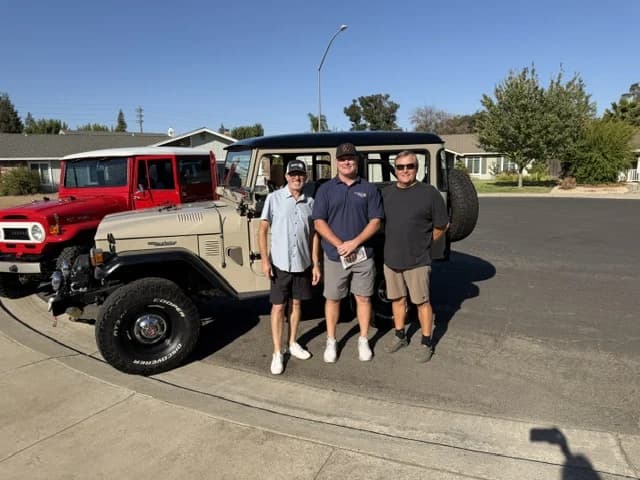 Brian D. with the awarded 1975 Toyota FJ40 on September 17